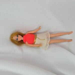 Vintage Dawn Topper Doll Original Outfit Eyelashes Redhead